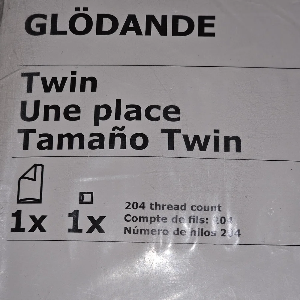 IKEA Glödande Twin Size Duvet And Pillowcase Set Cotton / Lyocell Eye Moon